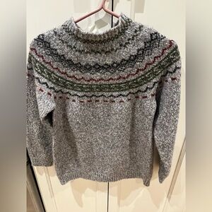 Vintage Aigle Gray Nordic wool Sweater size S
